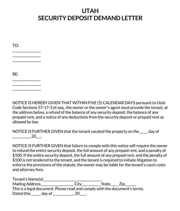 Utah-Security-Deposit-Demand-Letter
