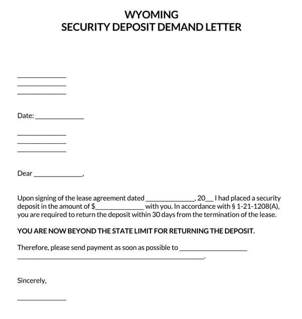 Wyoming-Security-Deposit-Demand-Letter