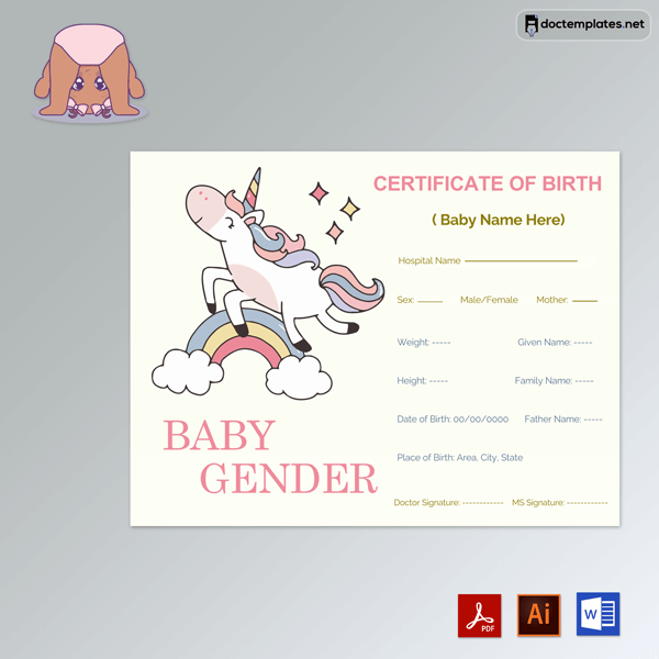 Baby Girl Birth Certificate Sample