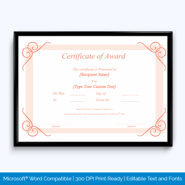 40+ Free Printable Award Certificate Templates (Word | PDF)