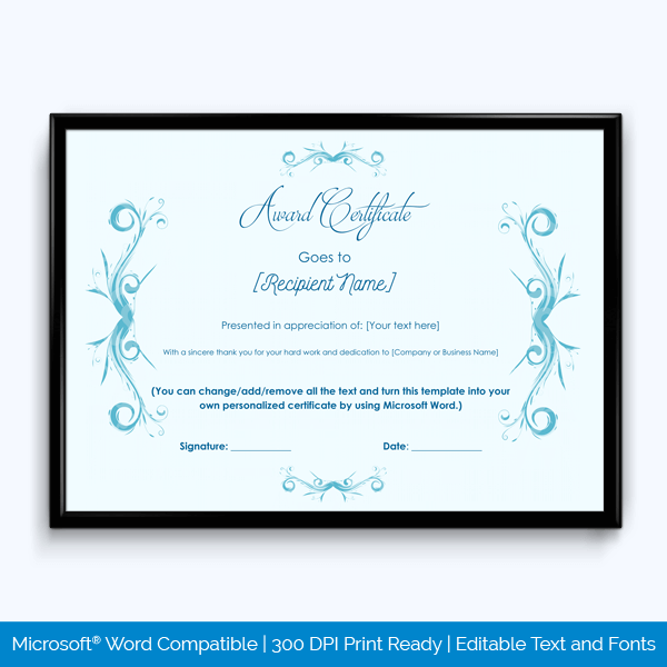 40+ Free Printable Award Certificate Templates (Word | PDF)