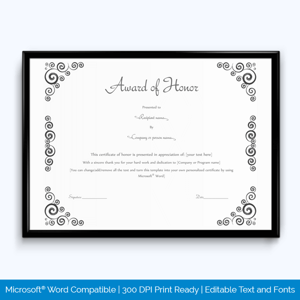 Printable Free Award Certificate