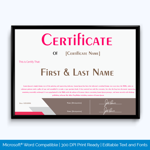 Best Sales Person Award Certificate Sample