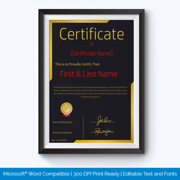 Elegant Award Certificate Template