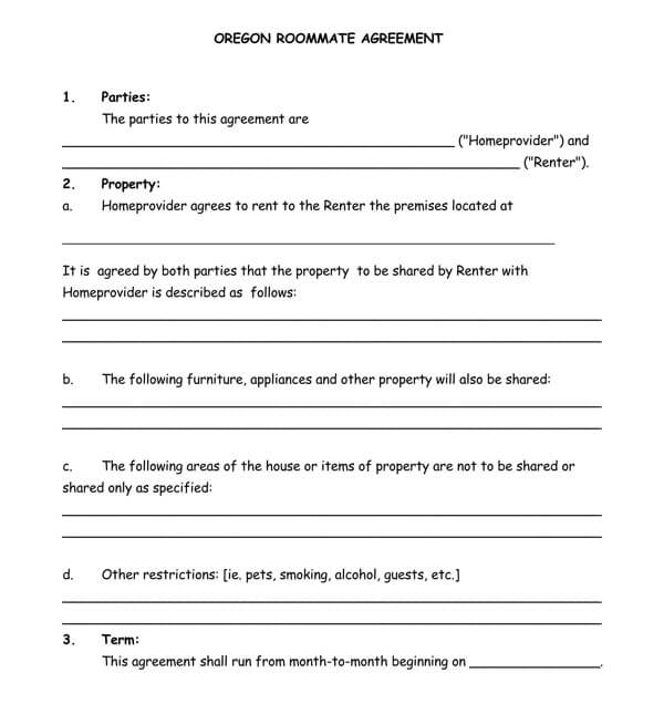 Oregon-Roommate-Agreement-Form