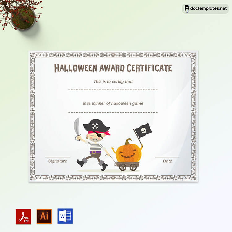 Award of Halloween Certificate