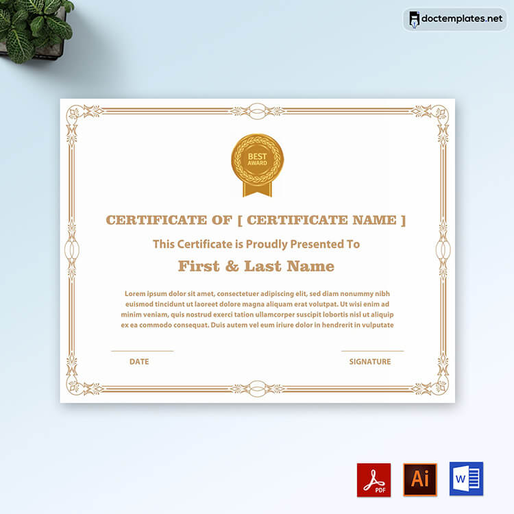 Free Award Certificate