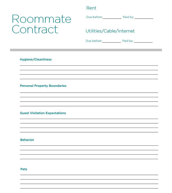 South-Carolina-Roommate-Contract_