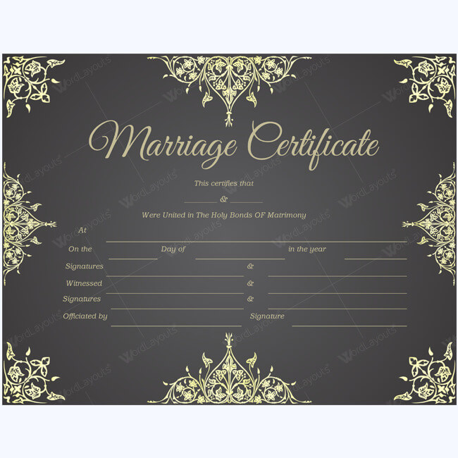 Free Marriage Certificate of Alabama 