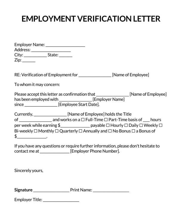 Free SelfEmployment Verification Letter Templates