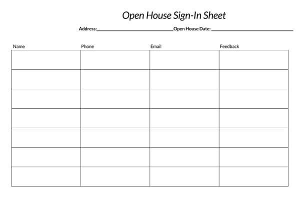 open house sign-in sheet app
