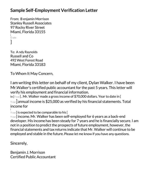 proof of income letter self-employed pdf