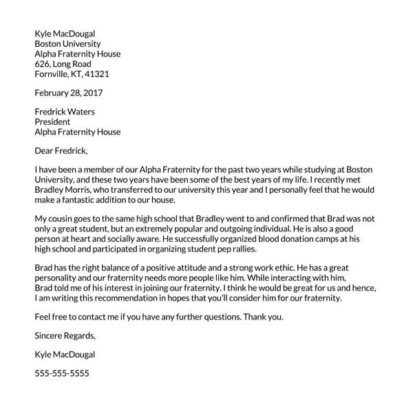 recommendation letter for it professional