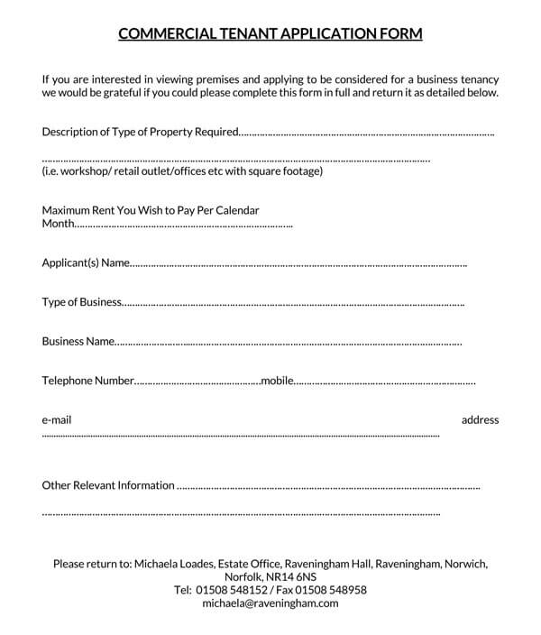 tenant information update form pdf