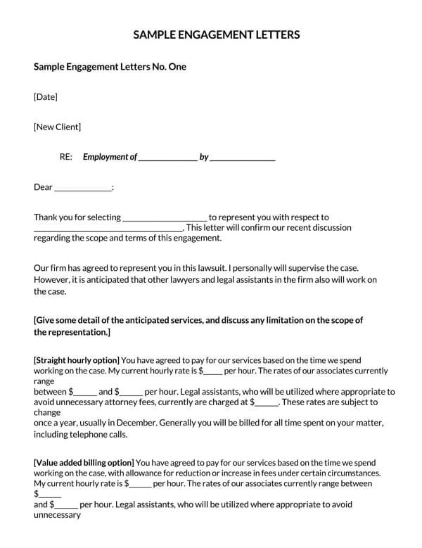 engagement letter format for professional services