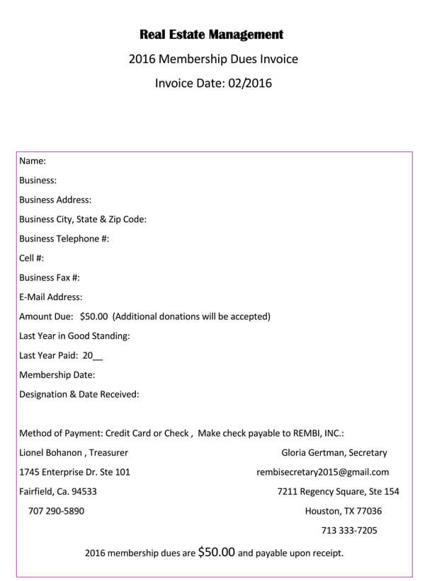 real estate photography invoice