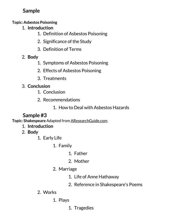 research paper outline template doc