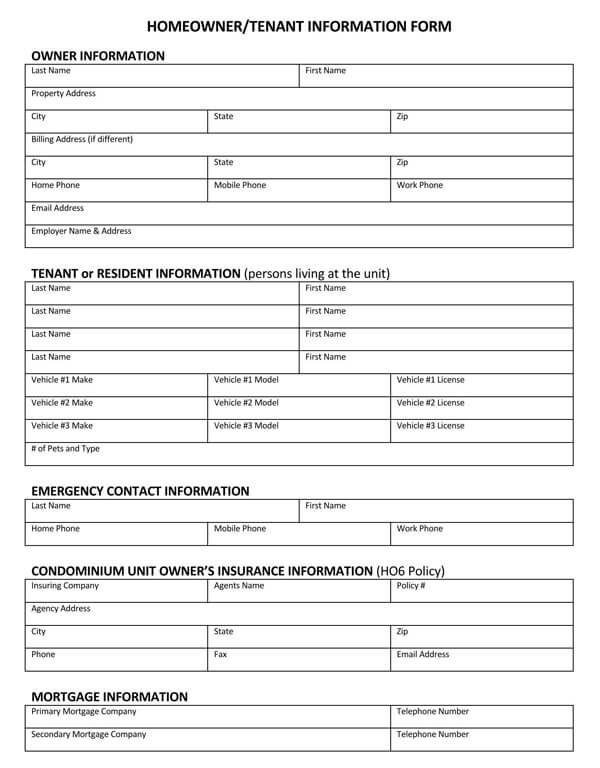 tenant information form pdf