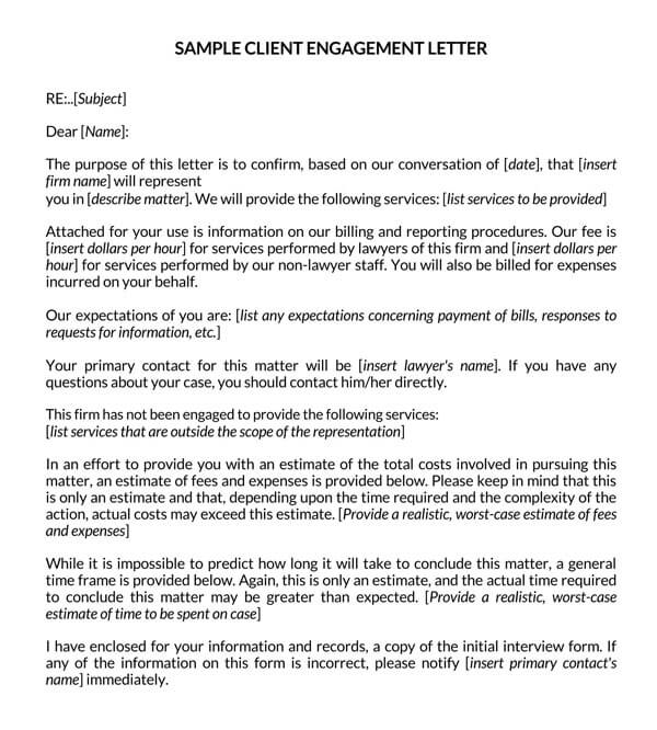 letter of engagement template word