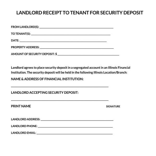 rental agreement and deposit receipt