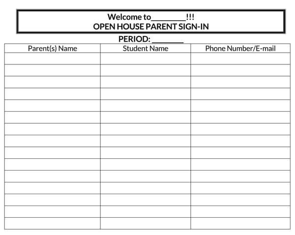 sign-in sheet template free