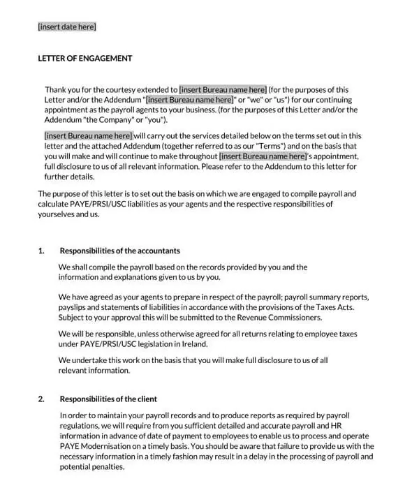 45 Engagement Letter Samples (Free Templates) - Word, PDF