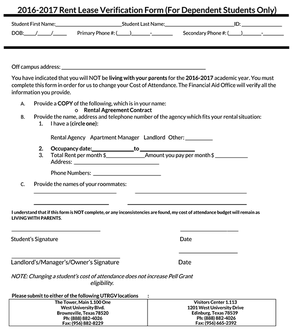  sample tenant verification form 6