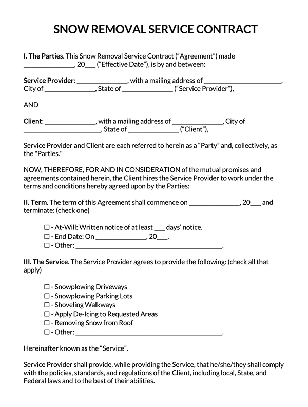 73 Free Service Contract Templates | with Legal Guide