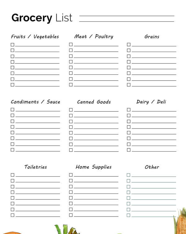 grocery list maker