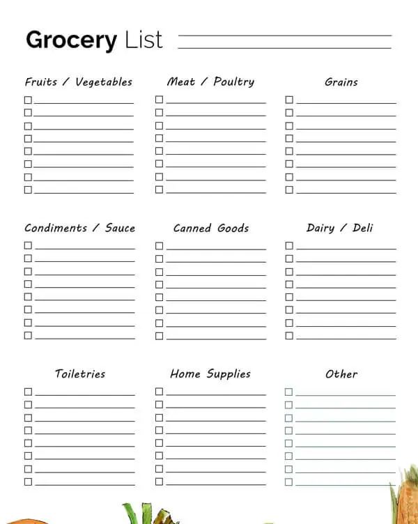 Free Printable And Customizable Grocery List Templates, 40% OFF