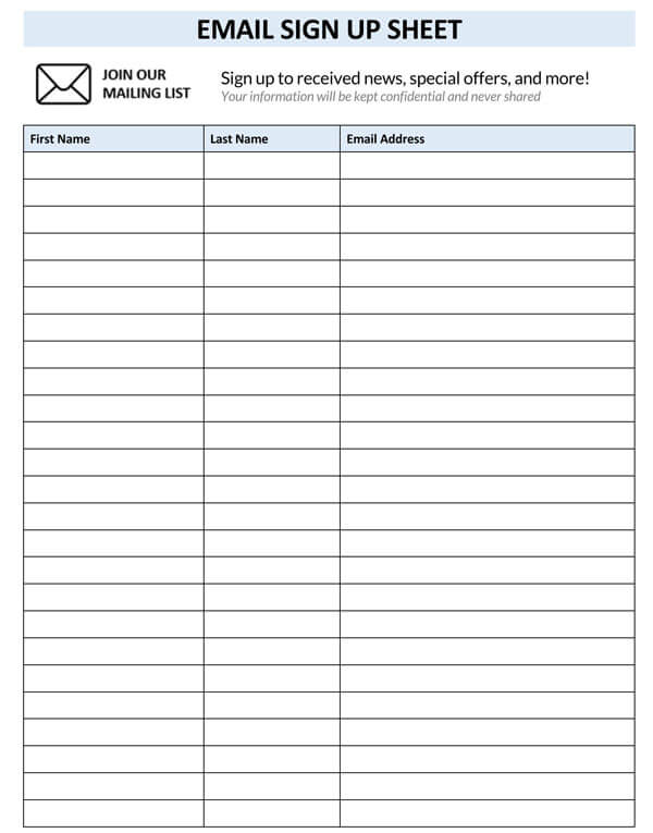 sign-up sheet word template