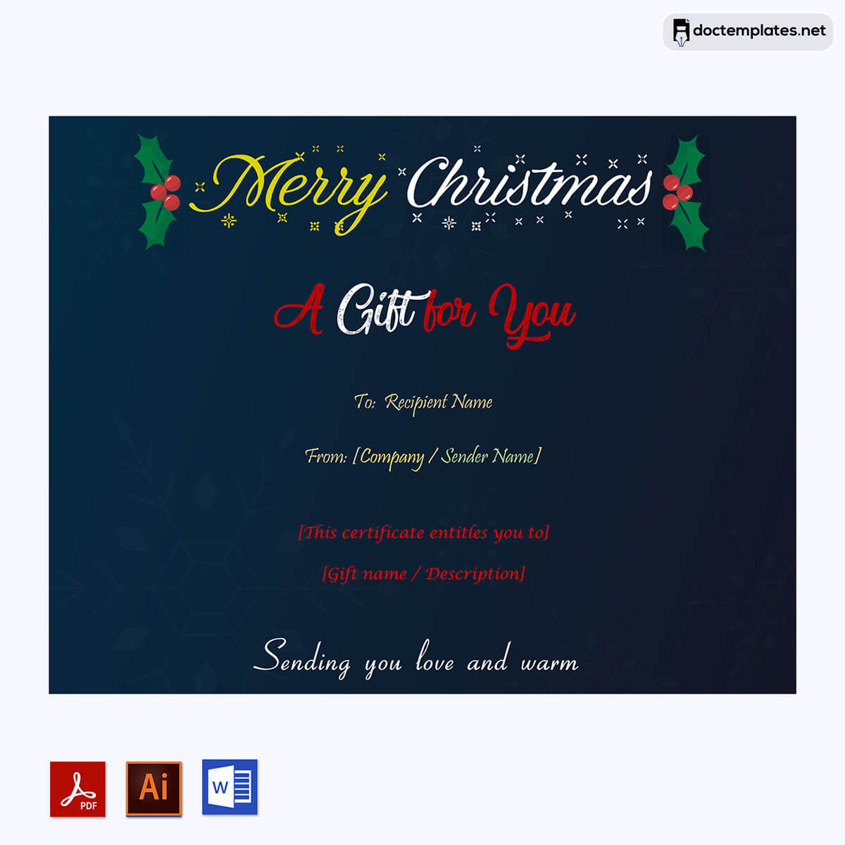 Free Christmas Gift Certificate