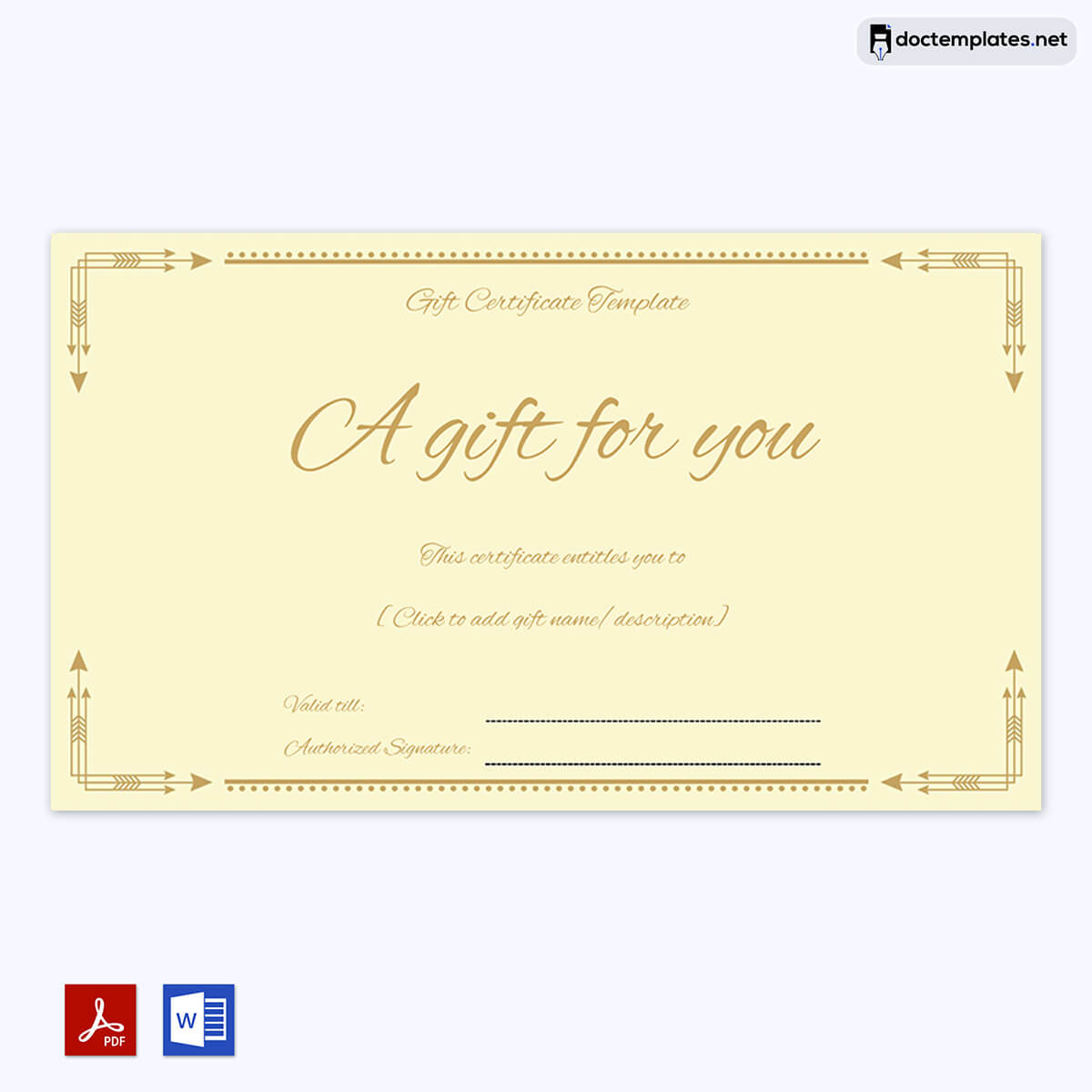 Formal Business Gift Certificate
