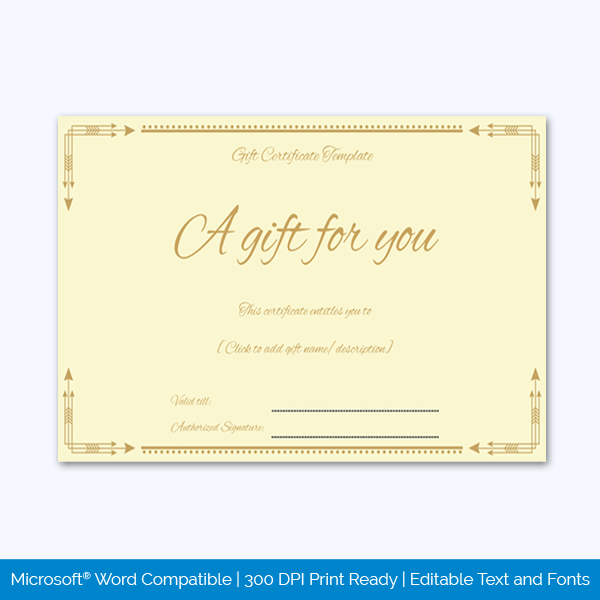 Formal Business Gift Certificate