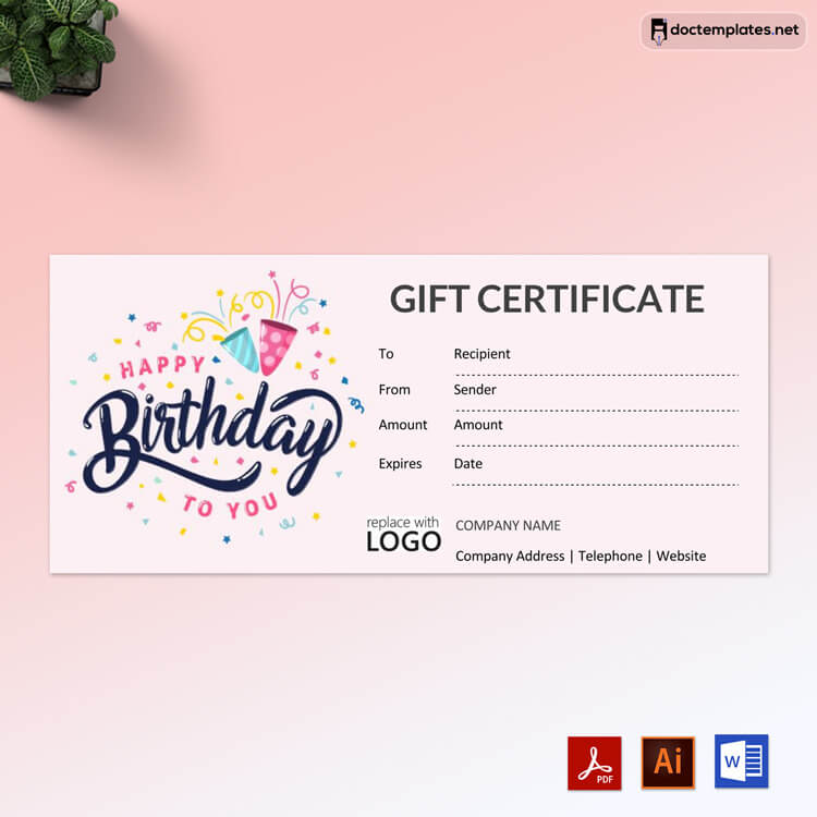 Free Printable Gift Certificate Templates For Birthday Songvamet