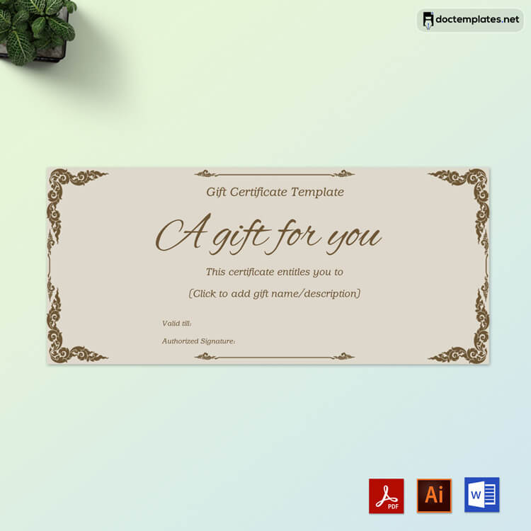 gift certificate template free