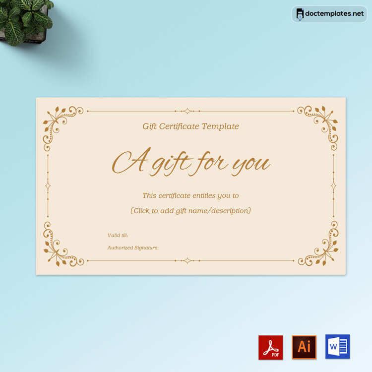 Editable Free Gift Certificate