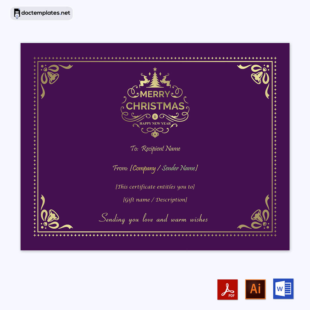Preview1 Free Download Christmas Gift Certificate