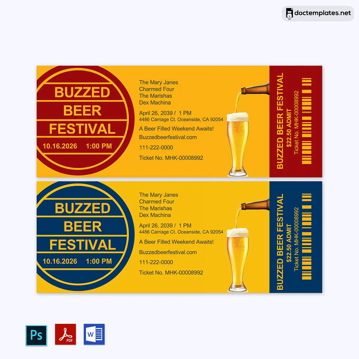 40 Free Ticket Templates (Word - PDF) | Design Your Tickets
