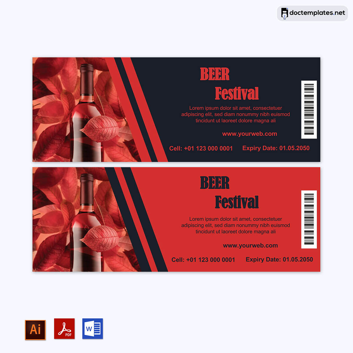  concert ticket template free 01