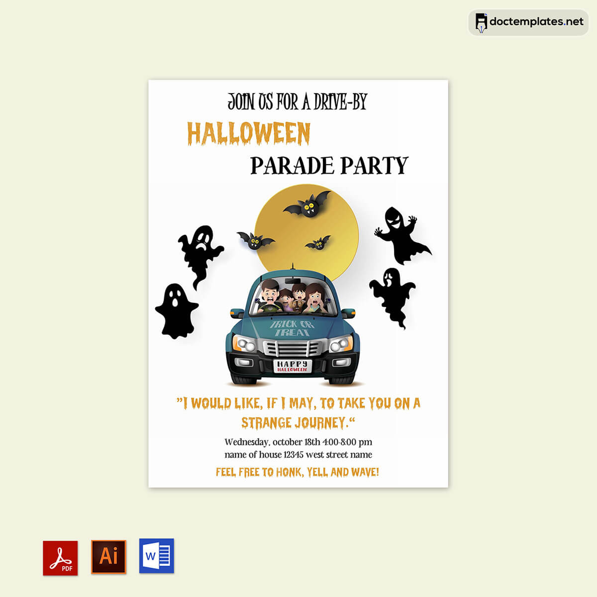  halloween invitation template free