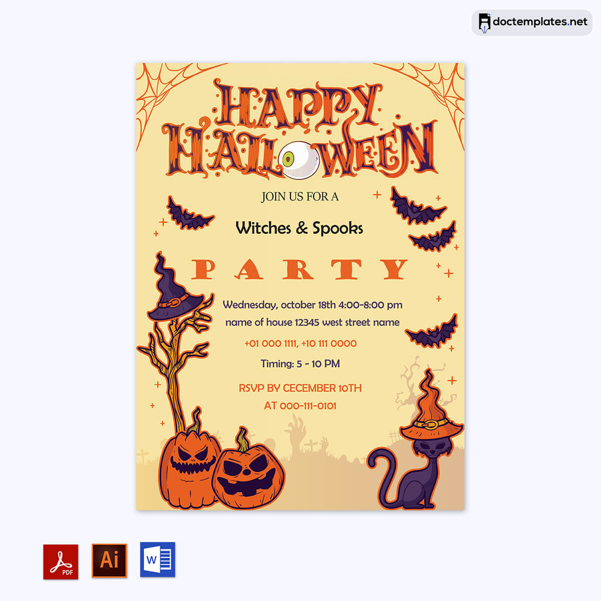  halloween invitation template free 01