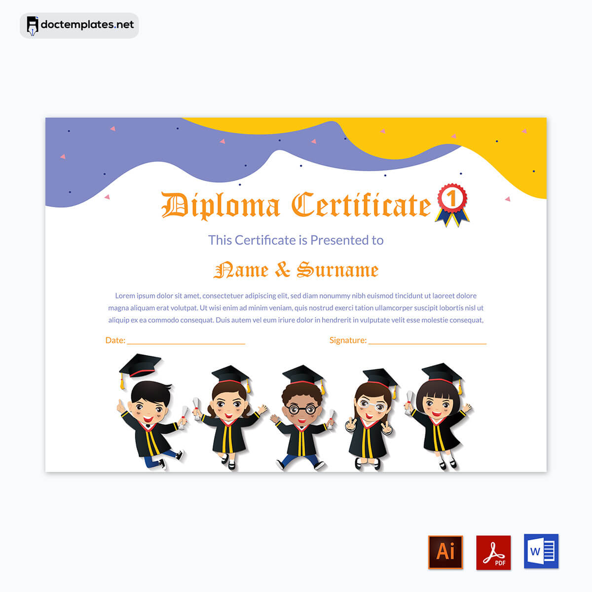  kindergarten graduation certificate pdf