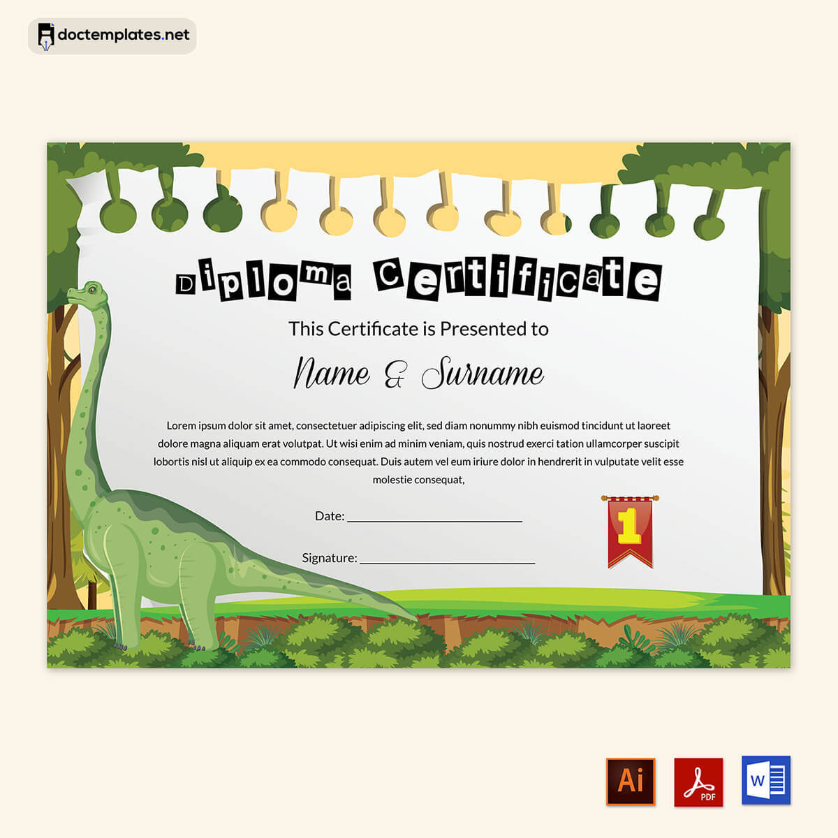  kindergarten certificate background
