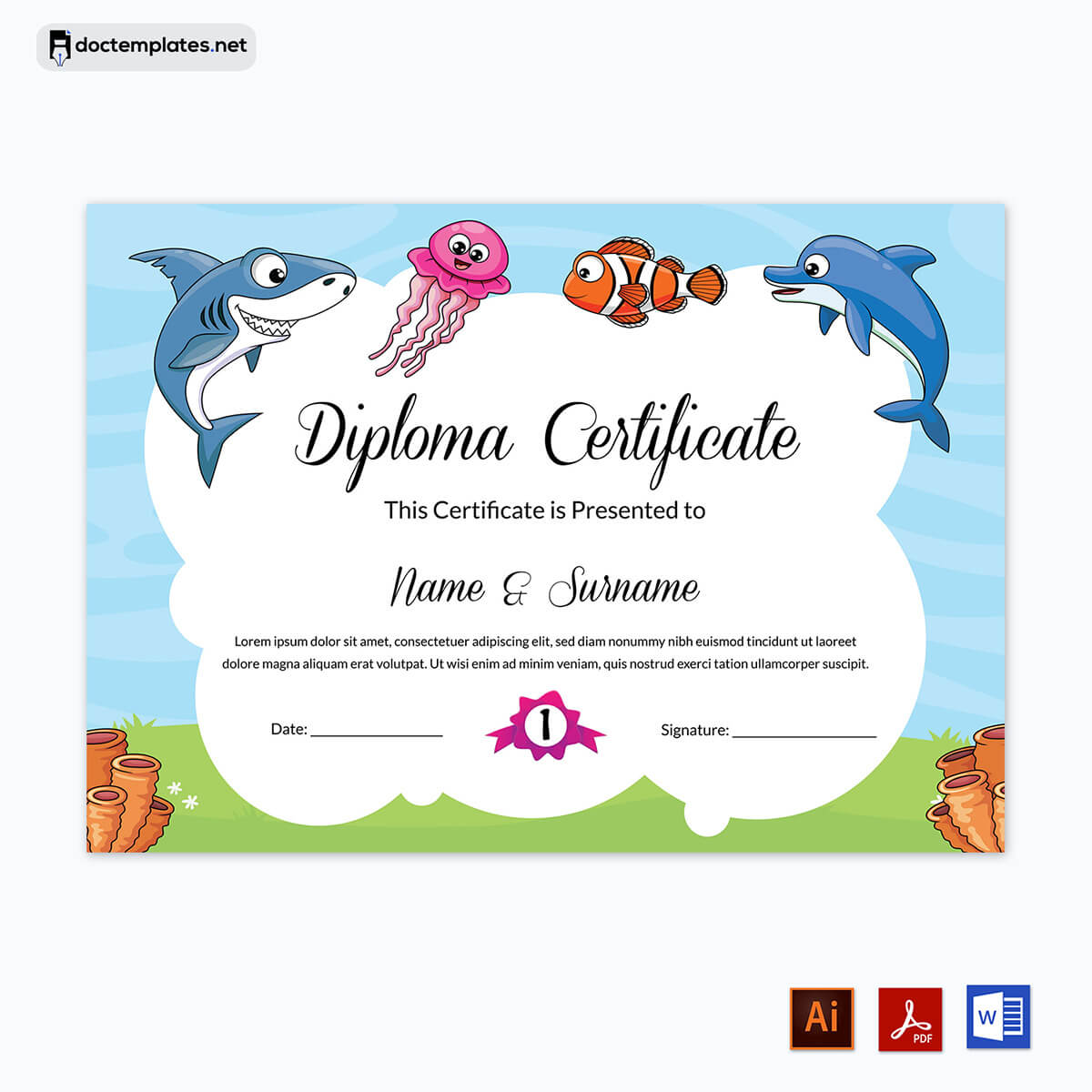 Kindergarten Diploma Certificate preview 08 kindergarten teacher certificate