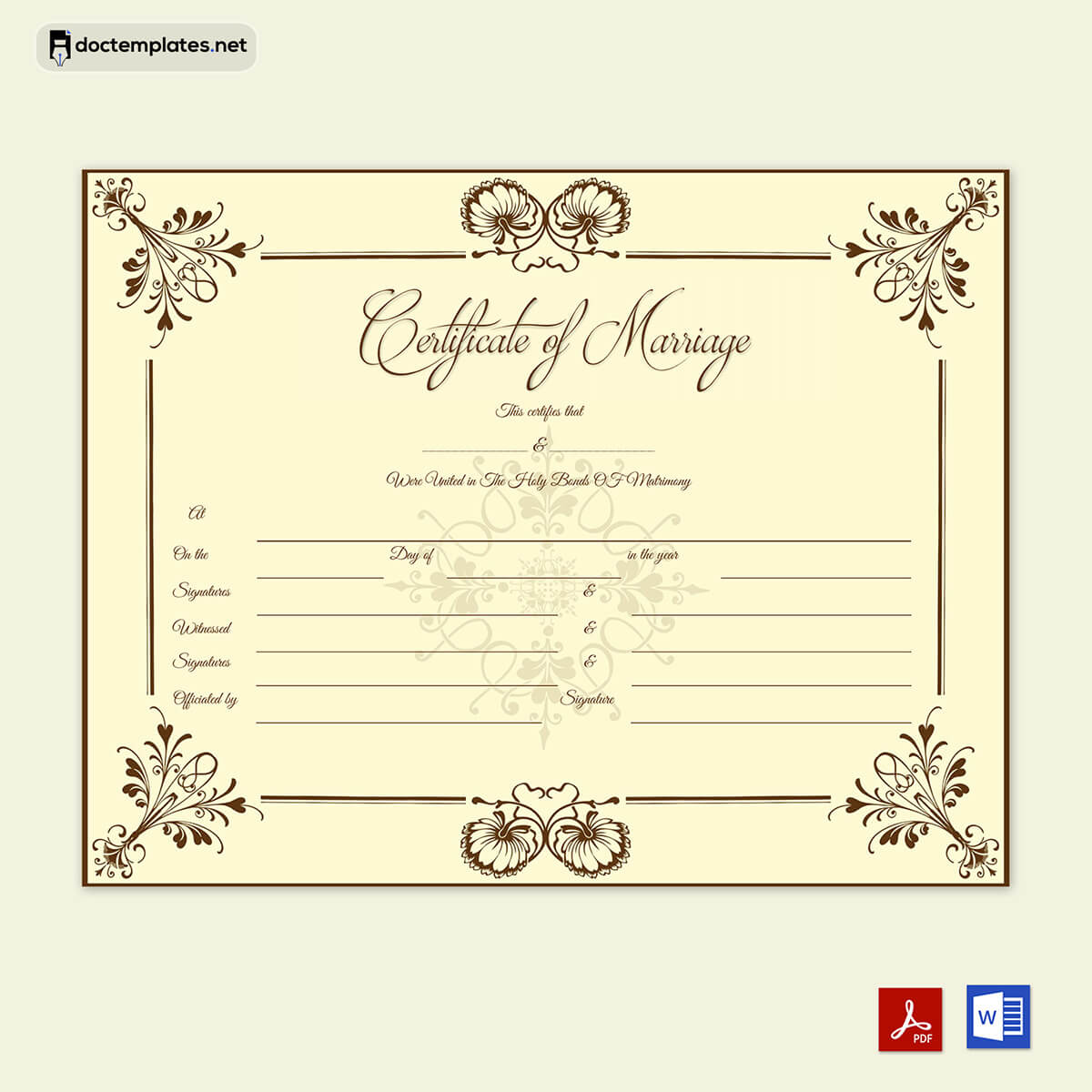  free marriage certificate template microsoft word 04