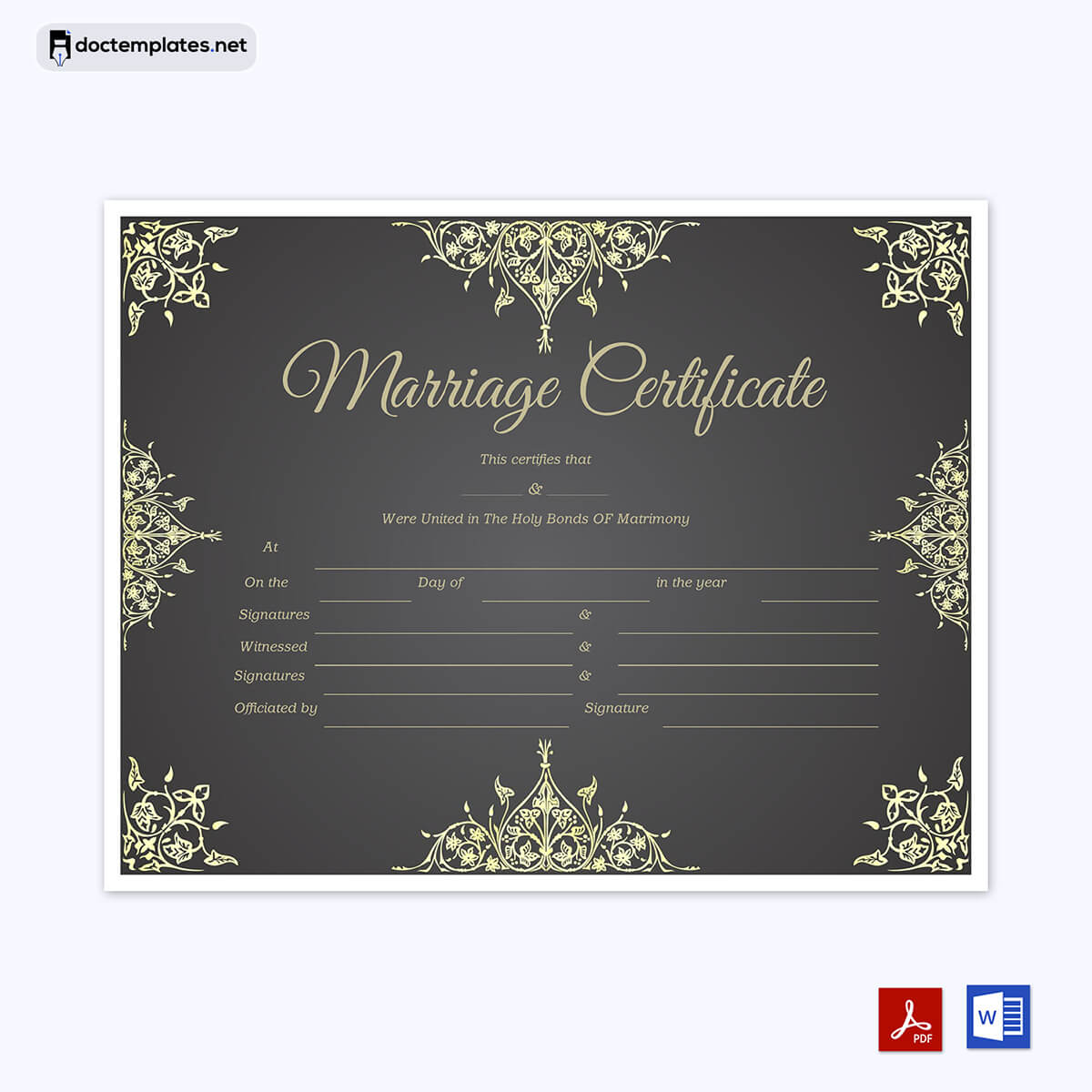  marriage certificate template word 05