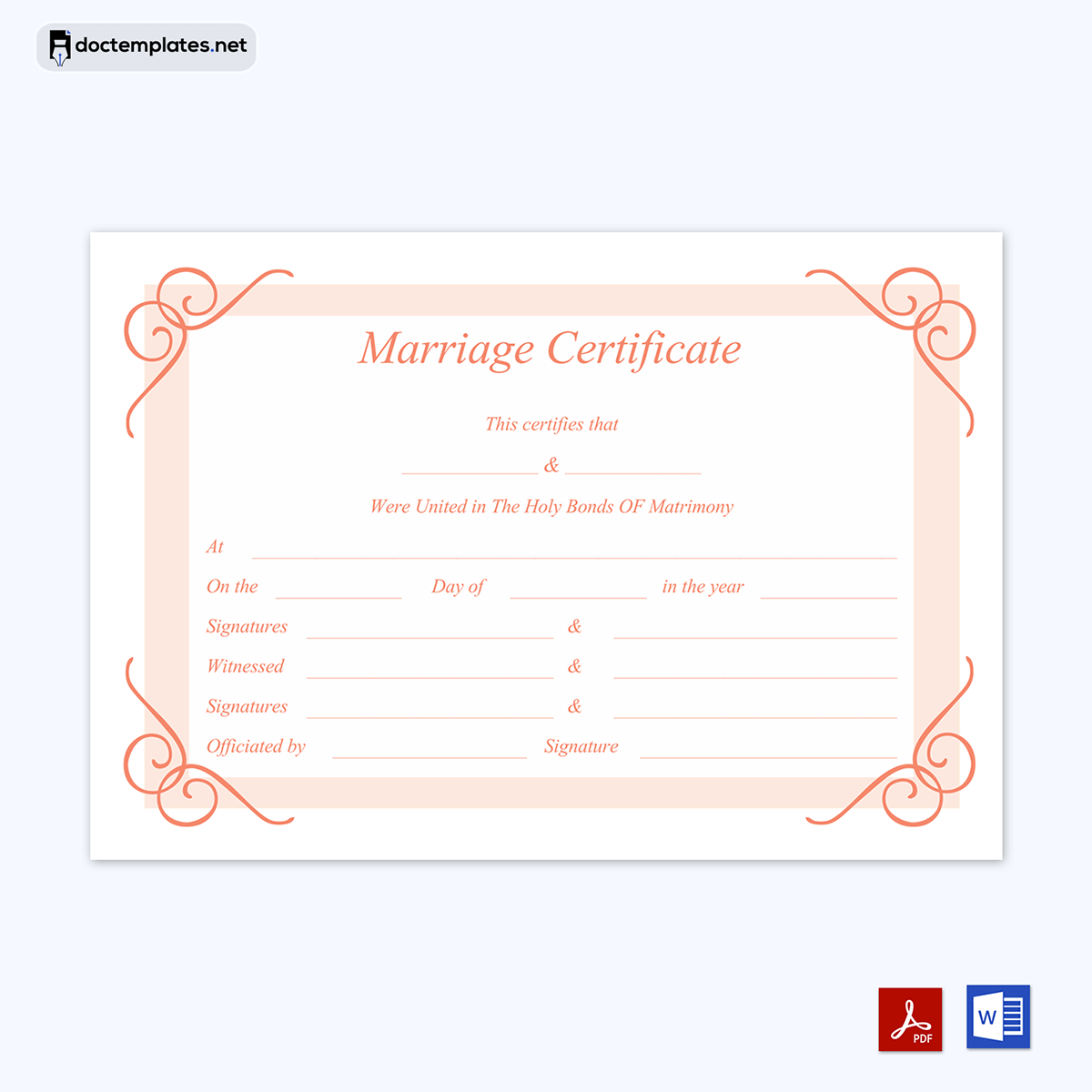 marriage certificate editable template 05