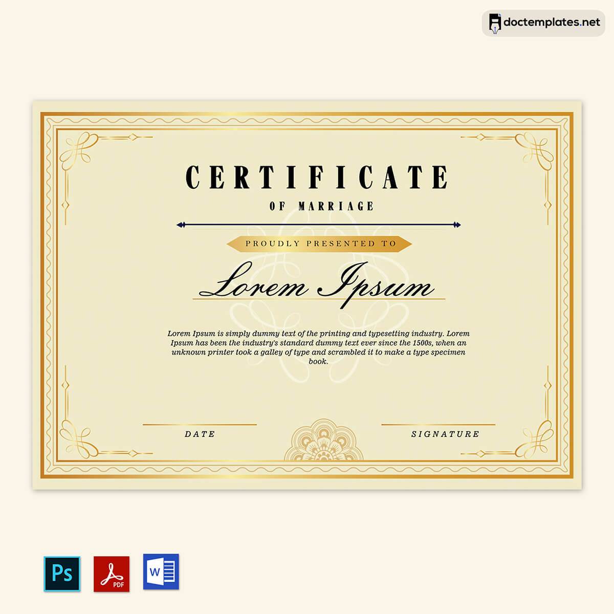  marriage certificate template word 03