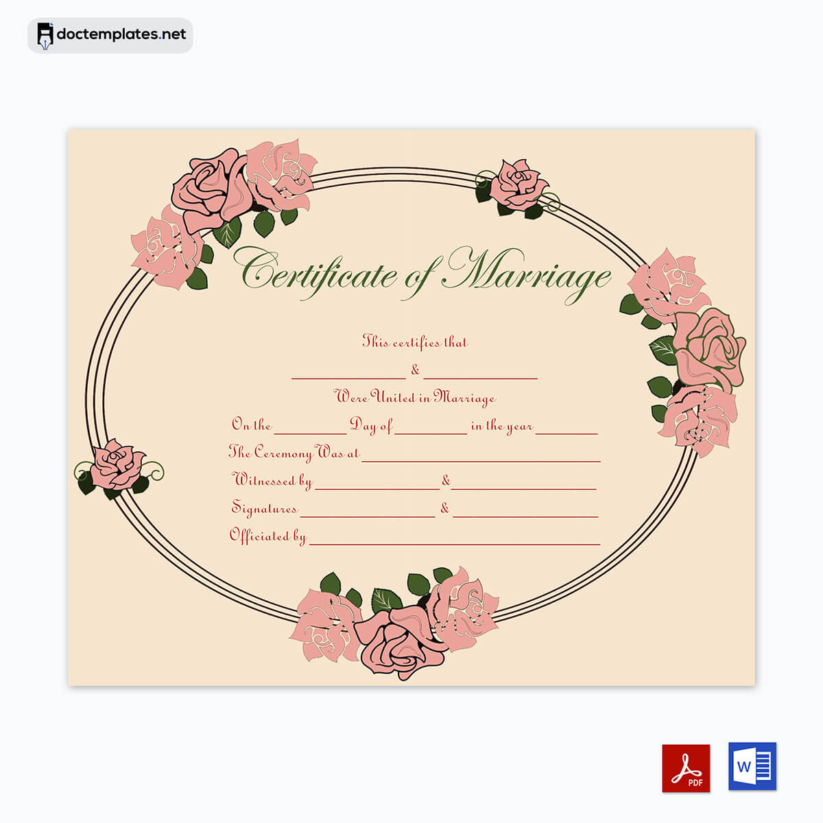  free printable marriage certificate download 02